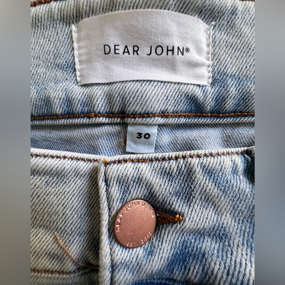 Dear John NEW Holly Light Wash High-Rise Cuffed Straight Leg Jeans Size 30 NWT - Picture 5 of 12